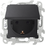 Изображение 2420448-038 Розетка 2К+З IP44 Push&Go, графит