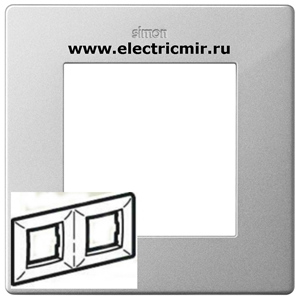 Изображение 2400620-033 Рамка 2 поста, алюминий