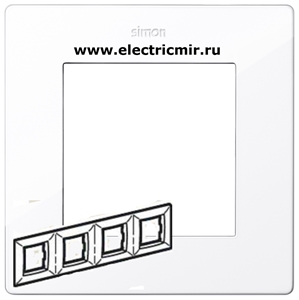 Изображение 2400640-030 Рамка 4 поста, бел