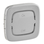 Изображение Legrand Valena ALLURE Алюм MyHome Накладка для мех. BUS/SCS с симв "On-Off, 2 мод
