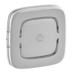 Изображение Legrand Valena ALLURE Алюм MyHome Накладка для мех. BUS/SCS с симв "Освещение", 2 мод
