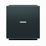 Изображение ABB SKY Чёрный бархат Клавиша для 1-клавишных выключателей/переключателей/кнопок с линзой подсветки