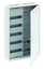 Изображение ABB Шкаф 60М навесной с медиапанелями IP30, 800x550x160 между DIN-рейками 125 мм и самозажимными клеммами N/PE и дверью с вент. отверстиями CA25VML