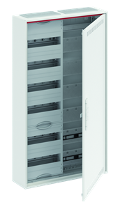 Изображение ABB Шкаф 72М навесной с медиапанелями IP30, 950x550x160 между DIN-рейками 125 мм и самозажимными клеммами N/PE и дверью с вент. отверстиями CA26VML