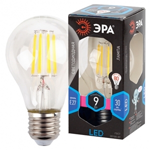 Изображение Лампа светодиодная F-LED A60-9W-840-E27 ЭРА (филамент, груша, 9Вт, нейтр., Е27)