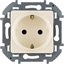Изображение Legrand INSPIRIA Слоновая кость Розетка 2К+З со шторками - немецкий стандарт - 16 А - 250 В