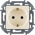 Изображение Legrand INSPIRIA Слоновая кость Розетка 2К+З со шторками - немецкий стандарт - 16 А - 250 В