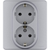Изображение Legrand INSPIRIA Алюминий Розетка 2 x 2К+З - немецкий стандарт - 16 А - 250 В