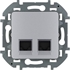 Изображение Legrand INSPIRIA Алюминий Двойная розетка RJ 45 - категория 6 - UTP
